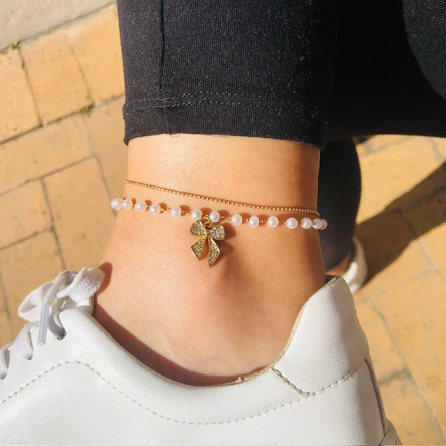 Anklet, Gold Lucia (free gift bag)