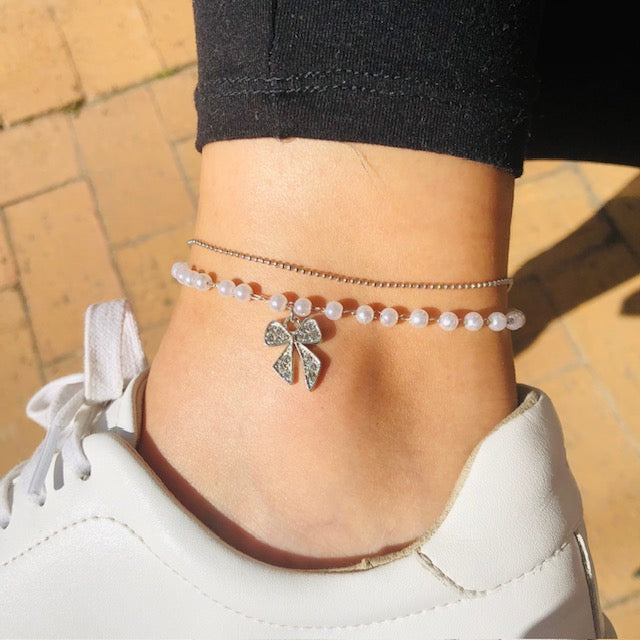 Anklet, Silver Lucia (free gift bag)