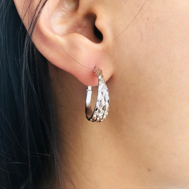 Leah silver earrings