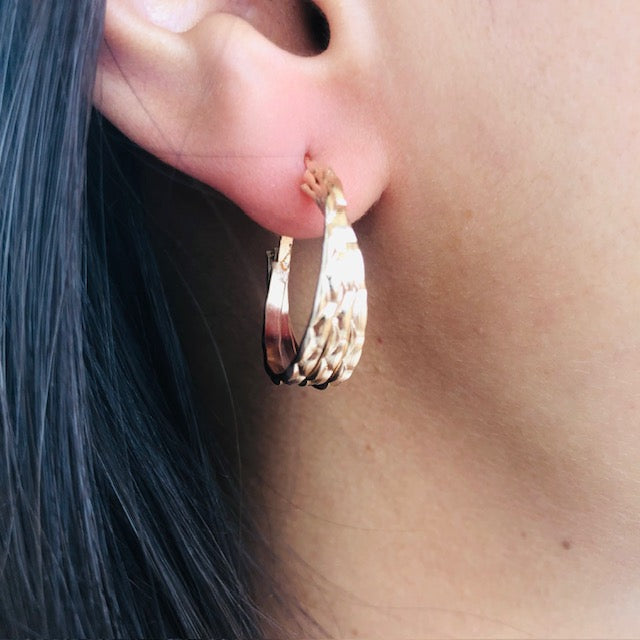 Leah gold earrings