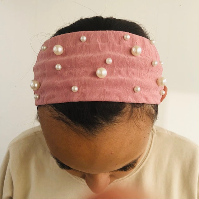 Pearl Dusty Pink Headband (not an Alice Band)