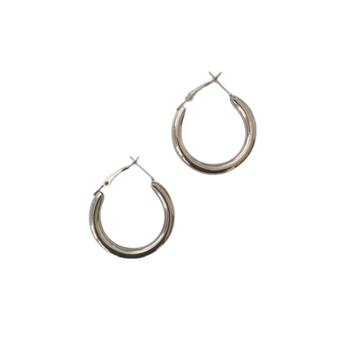Lula Silver Hoop Earrings